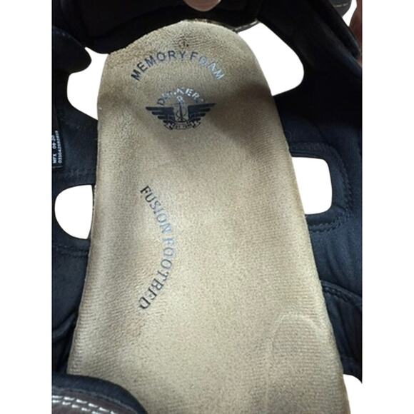 Men's Dockers Sandals Hook & Loop Fasteners SZ 10 Fusion Footbed Memory Foam - Picture 4 of 9